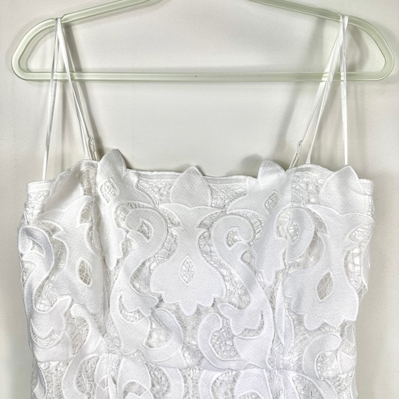 Lace Sheath Dress in White Size 12/XL Elegant Winter Soft Luxury Quiet Luxury - Picture 7 of 13